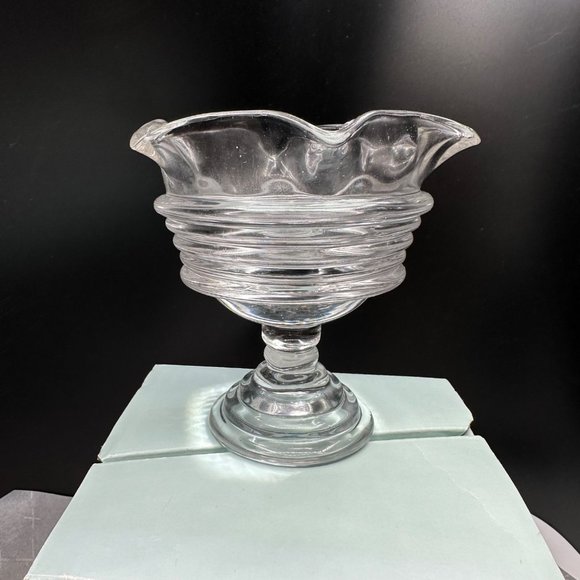 PartyLite Sundae Pillar Votive Candle Holder Retired Clear Glass Home Decor - Picture 4 of 8